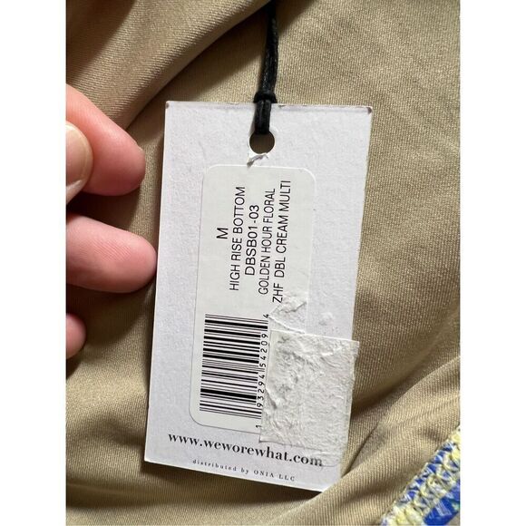 WeWoreWhat Golden Hour Floral High Rise Bikini Bottom Woman’s Size Medium NEW Ye - Picture 4 of 10